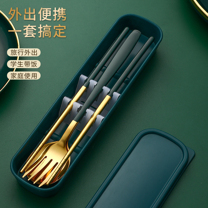 Stainless Steel Portable Cutlery Set, Fork, Chopsticks, Spoon, Travel Cutlery Box, Cutlery Set, Can Be Printed with Logo Stainless Steel Portable Cutlery Set, Fork, Chopsticks, Spoon, Travel Cutlery Box, Cutlery Set, Can Be Printed with Logo
