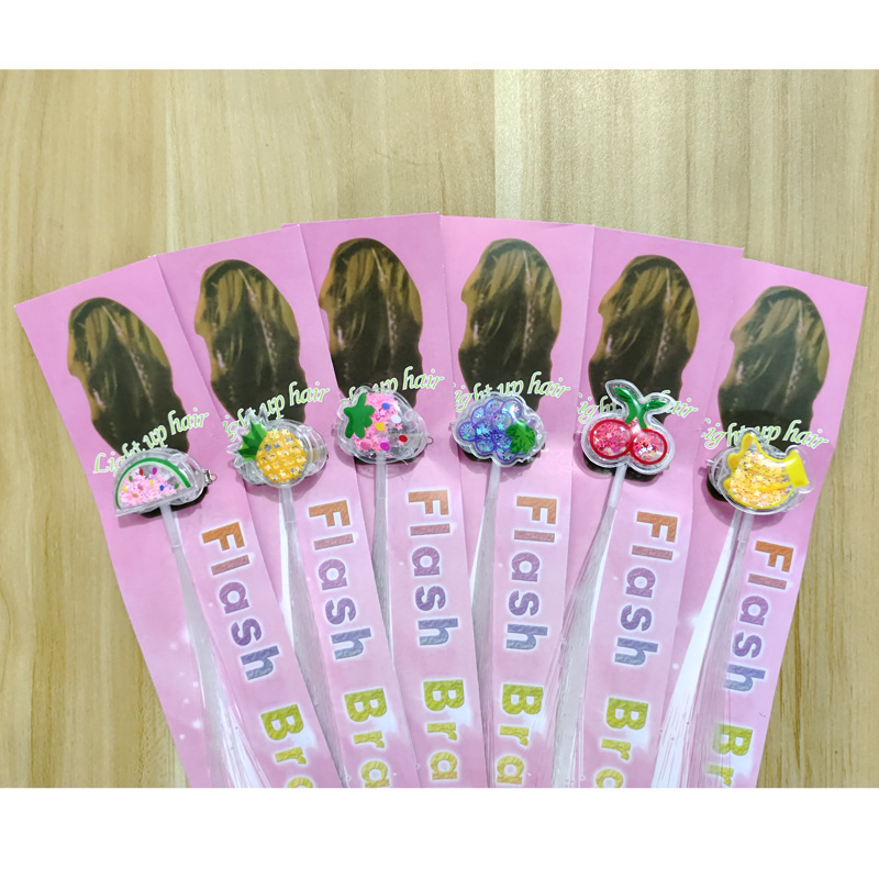 Transfronterizos para brillante mariposa trenzada juguetes de fibra óptica colorida luz nocturna cabello barra barra de baile puesto de productos