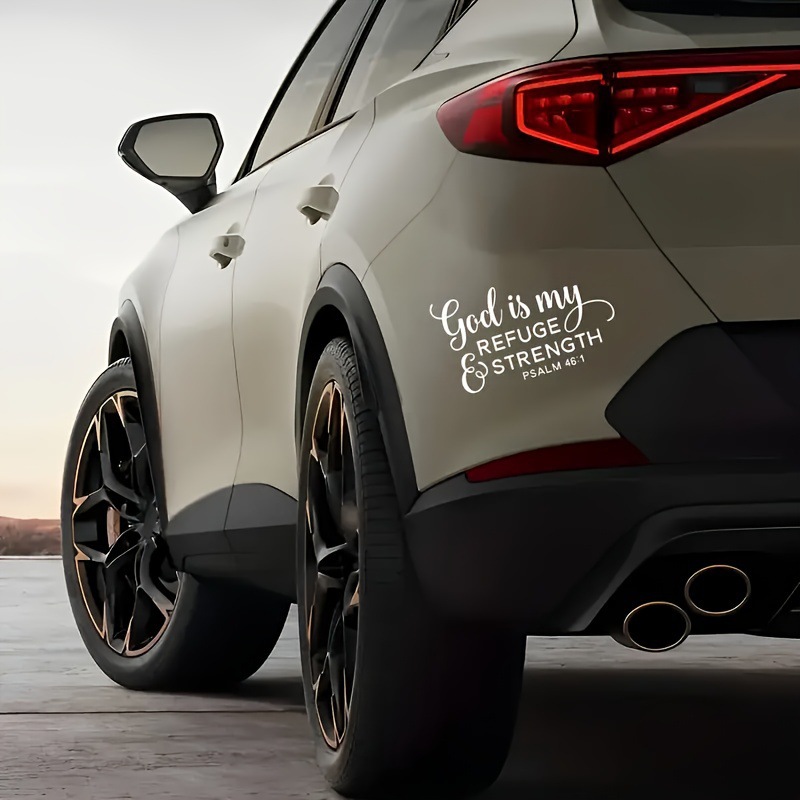 God Is My Refuge And Strength Psalm Waterproof Vinyl Sticker_voghion.com