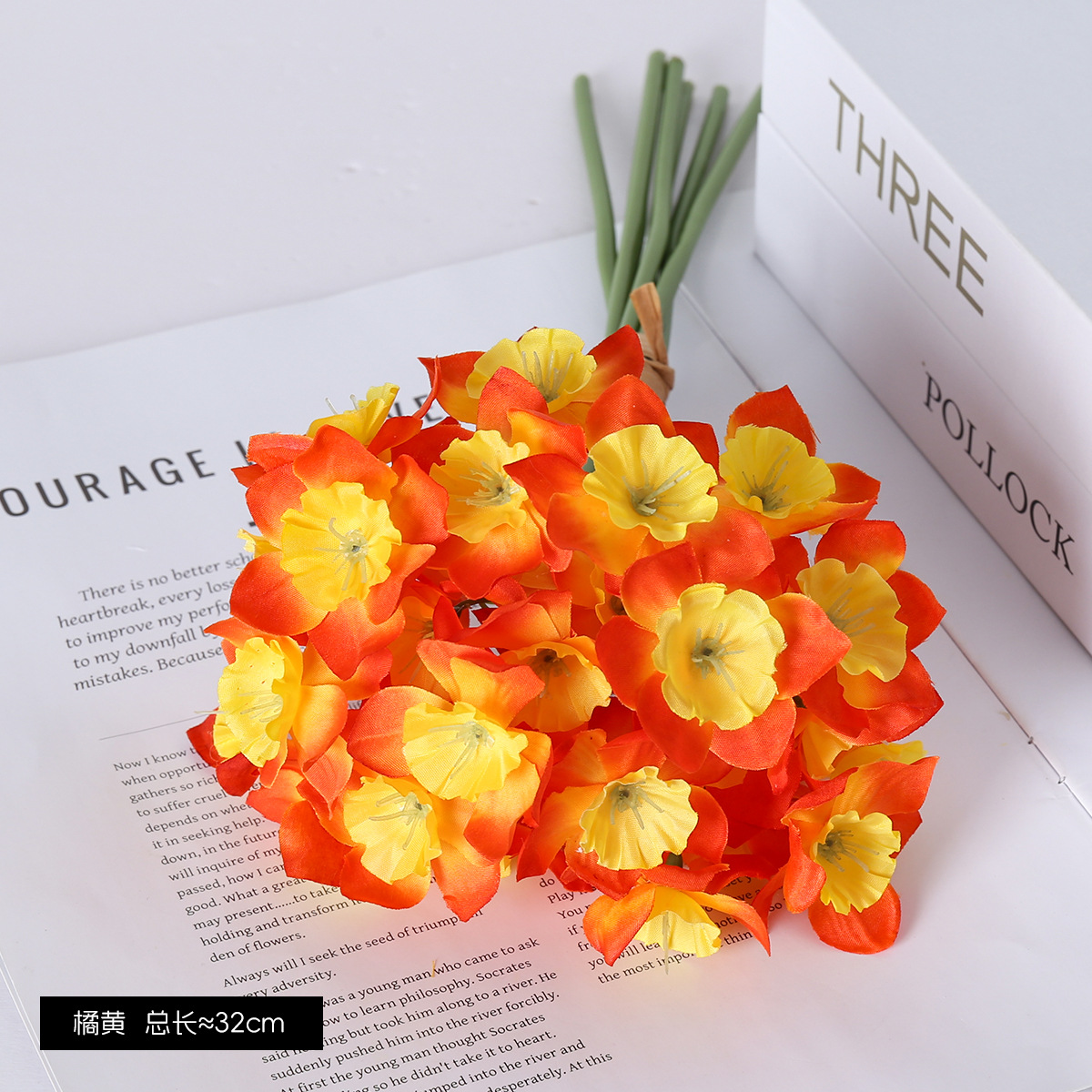 Simulación de flores de narcisos extranjeros mano de tela de seda narcisos estilo pastoral comercio exterior AliExpress Taobao narcisos