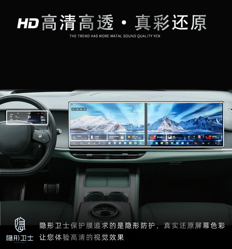 Suitable for 2026 Hongqi Tiangong 08 central control navigation instrument interior display screen protective tempered film modification accessories