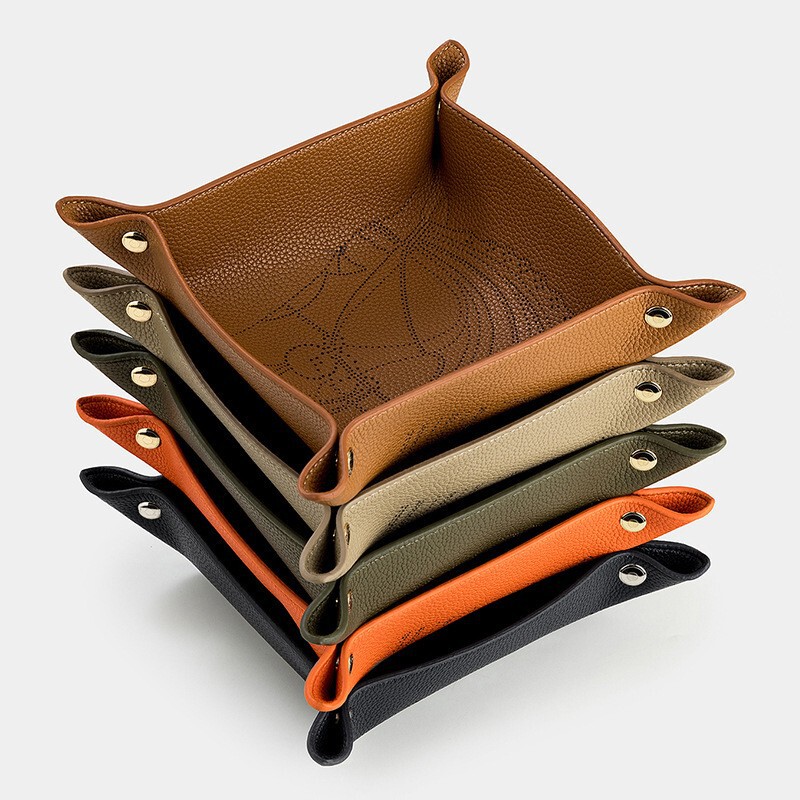 Horse Head Hollow Storage Tray Grocery Box Light Luxury Necklace Bracelet Jewelry Key Leather Storage Tray Live Cross-border