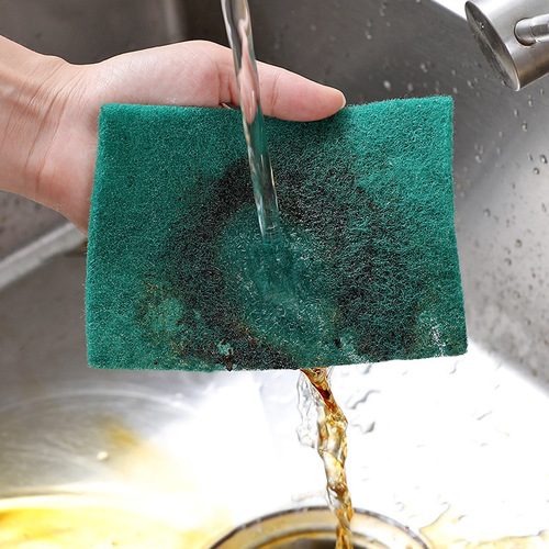 New Green King Kong scouring pad, powerful decontamination pot brush, dishwashing sponge, easy-to-clean dishcloth, cuttable