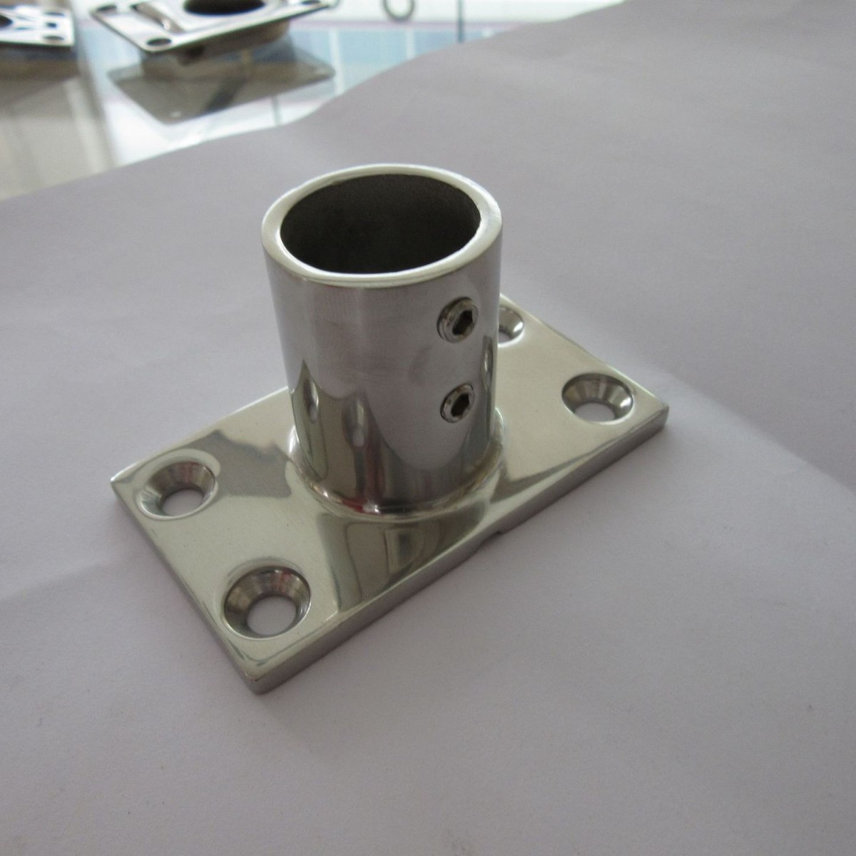 供应不锈钢标准不锈钢316船用五金游艇用配件管座圆管座 方管座