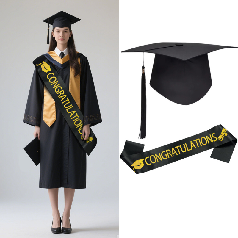 New Cross-border Bachelor's 2-piece Set Congratulations Graduation Season Party Graduation Photo Bachelor's Hat Shoulder Strap Cross-border Hair Band New Cross-border Bachelor's 2-piece Set Congratulations Graduation Season Party Graduation Photo Bachelor's Hat Shoulder Strap Cross-border Hair Band