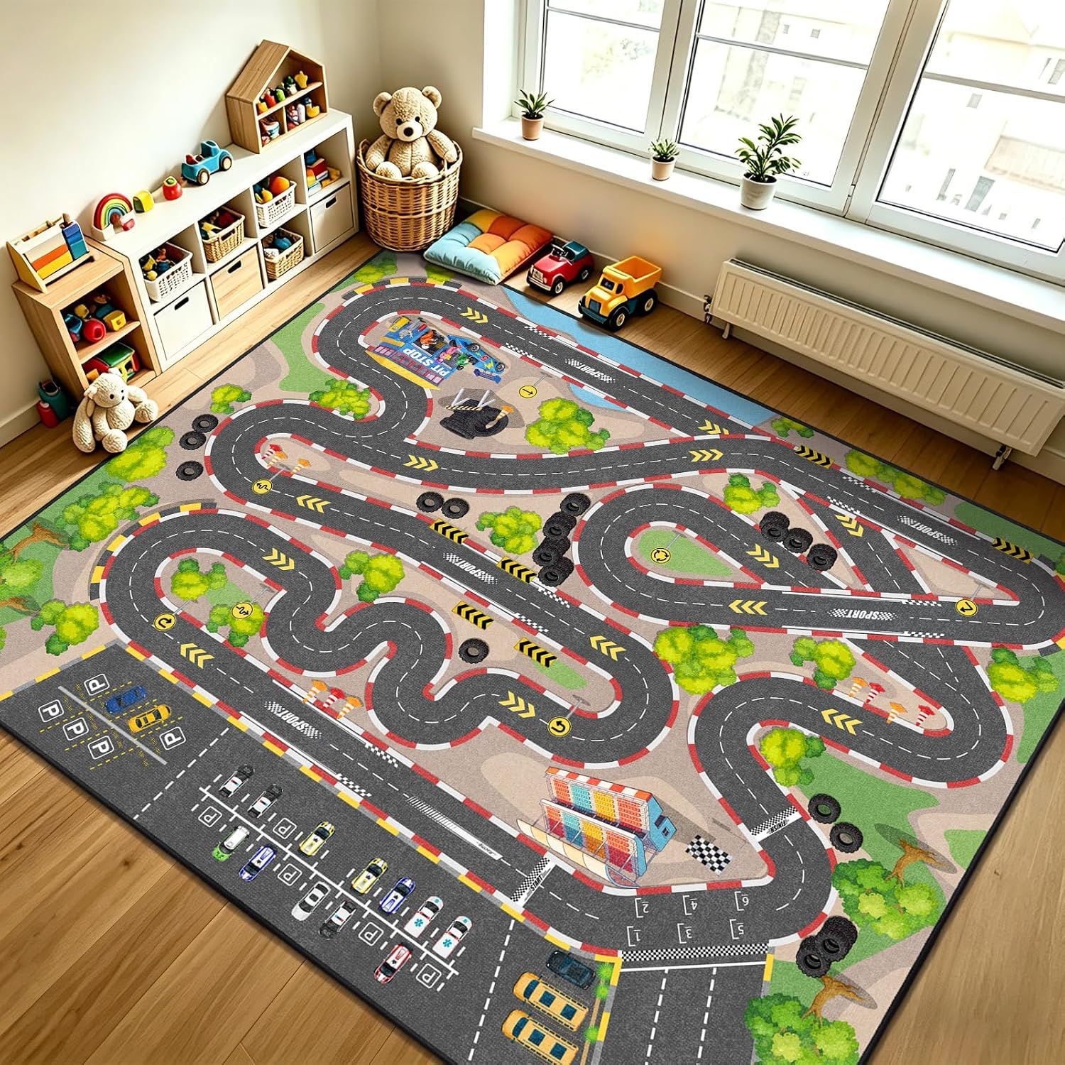 New cross-border living room family game carpet, suitable for kindergartens and activity centers, dirt-resistant and easy to maintain, wholesale foot mats