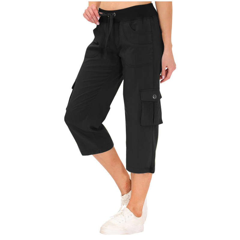 2026 New Cross-Border Women's Hiking Workwear Capri Shorts, Multi-Pocket, Lightweight, Quick-Dry, Outdoor Sports Casual Shorts