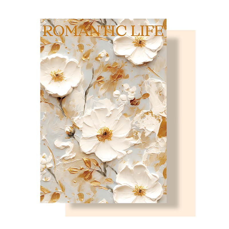 Papel de embalaje de pintura al óleo con textura 3D de siete colores, embalaje de regalo hecho a mano de bricolaje, floristería, floristería, papel de embalaje de flores