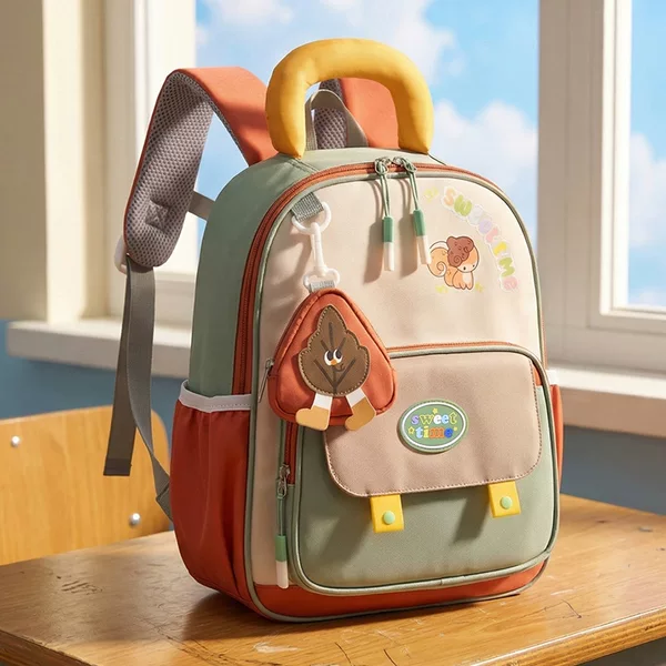 First Grade School Bag, New Style, Weight-Reducing, Spine-Protecting Children's Backpack for Girls, Large Capacity, Lightweight Backpack for Boys in Kindergarten