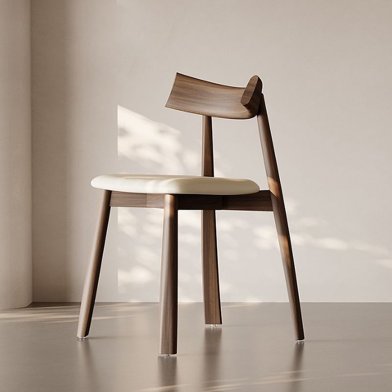 Italian Solid Wood Dining Chair Nordic Hotel Restaurant Chair Light Luxury Modern Simple Home Backrest Chair Stool Paddle Chair