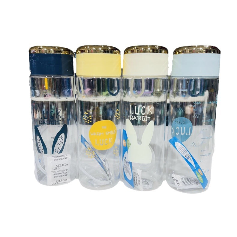 Futong ins estilo de alta apariencia de vidrio simple 580ml portátil pequeña niña corazón portátil taza de agua con mango