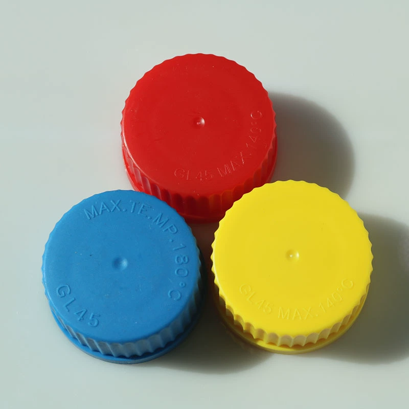 Крышка бутылки GL45 Бутылка Shu Niu Синяя крышка Крышка бутылки с реагентом Твердая крышка термостойкая 140 ℃