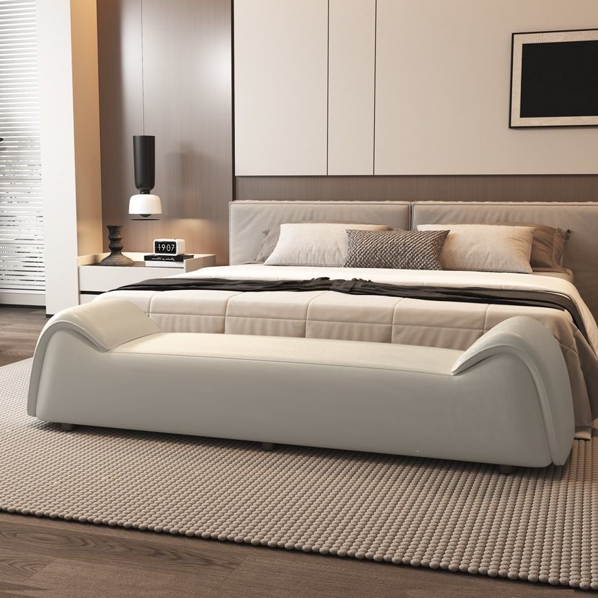 Italiano simple guarnición de cuero de gato taburete de cola de cama pareja cama moderna cabecera casera zapatos de cambio de dormitorio armario sofá taburete image 9