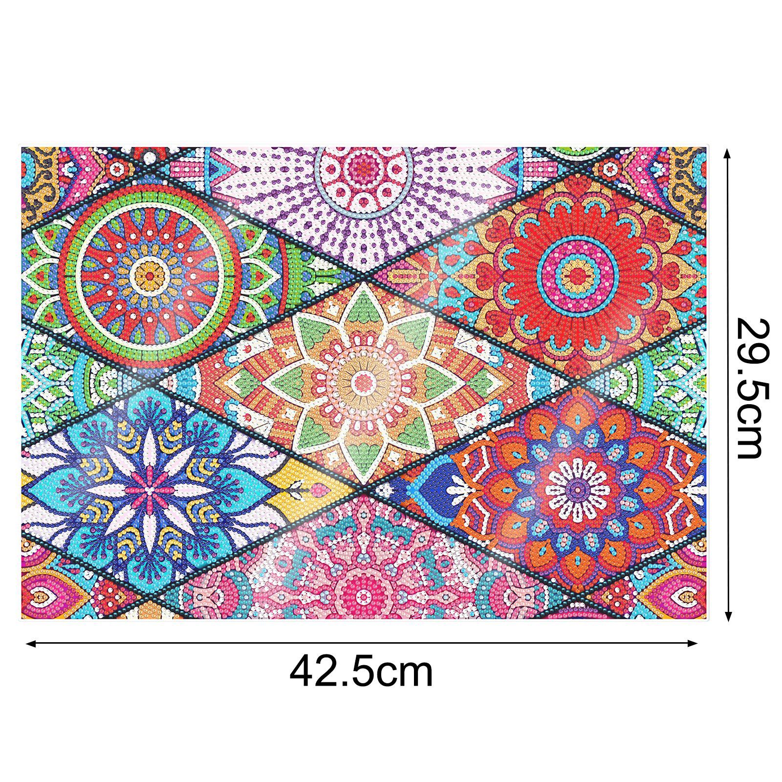 Accesorios para pintura de diamantes, juego de cuatro manteles individuales acrílicos DIY, decoraciones creativas de mandala y flores para restaurantes, disponibles para distribución.