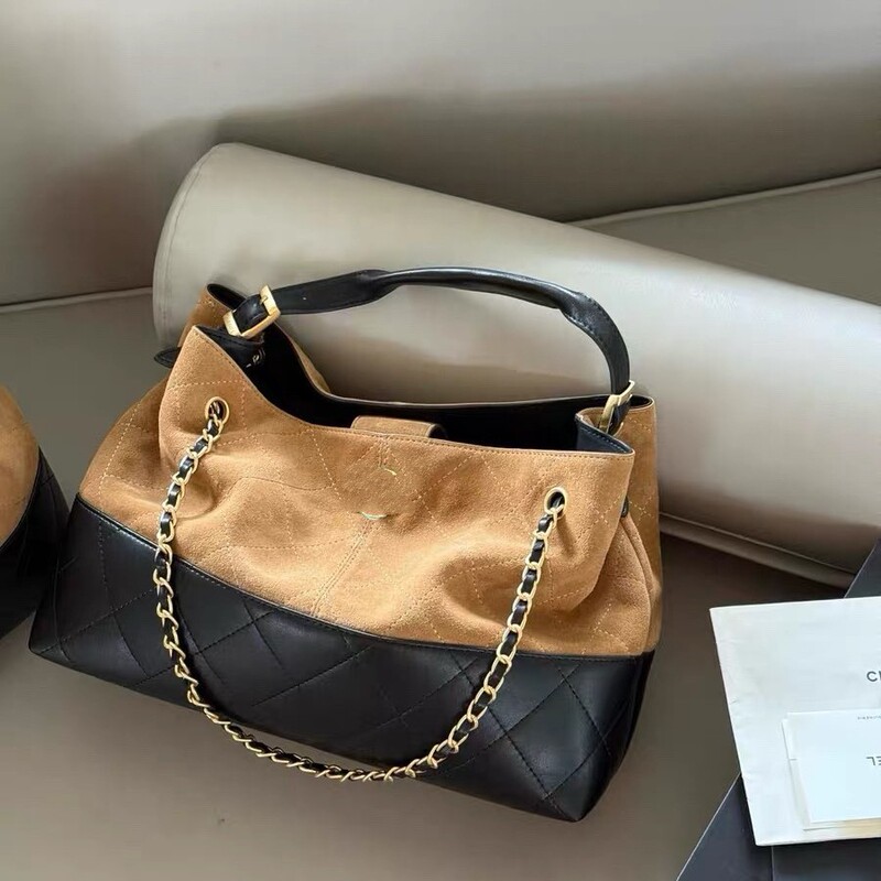 25A Suede Shopping Bag Tote Bag Hobo Quilted Crossbody Bag Retro Large Capacity Hobo Bag Bucket Bag Lightweight