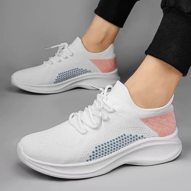 时尚四季透气飞织情侣跑步鞋舒适百搭男女运动鞋