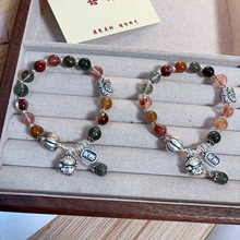 玛瑙国饰品新中式唐卡手串女佛珠糖心藏银文玩复古风民族风风景区