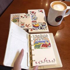 レトロな油絵スタイル A7 ノートブックカラーリフィル高価値 m5 チェックインインナーページノートブック交換可能な素材紙