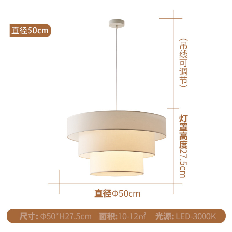 Lámpara medieval francesa Retro Residencia comedor sala de estar dormitorio estudio estilo japonés crema viento arte lámparas de tela