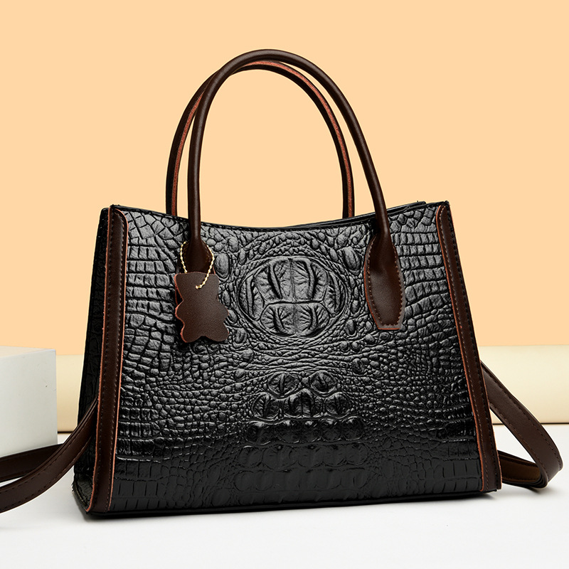 Bag Women's Large Capacity Handbag Fashion Crocodile Commuter Women's Bag Elegant Trendy Mother Bag_voghion.com