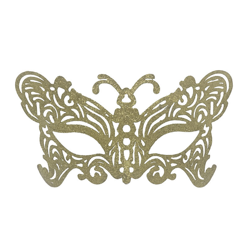 Carnaval Halloween nuevo polvo brillante retro mariposa máscara de mitad de cara máscara de maquillaje de fiesta props de decoración