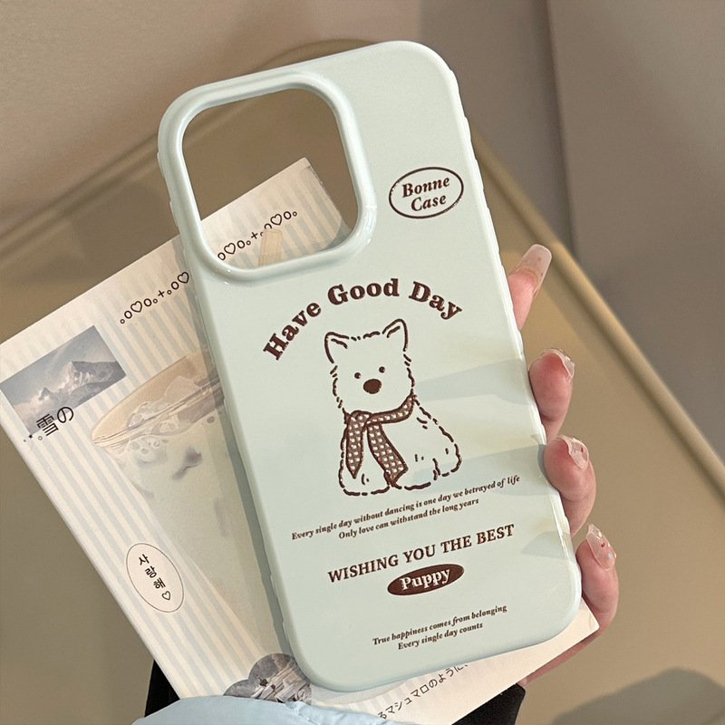 ins风复古西高地适用苹果17pro max手机壳iphone16全包15卡通13软|undefined
