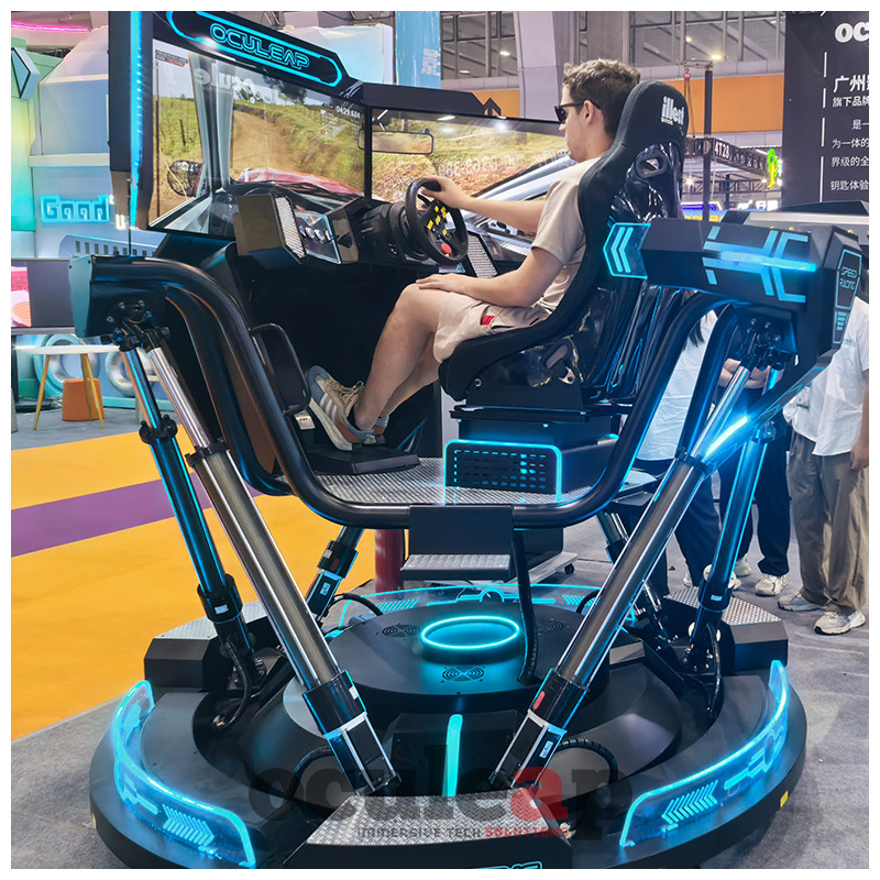 Six-axis three-screen racing machine car driving simulation body sense game video game city large game machine vr all-in-one machine