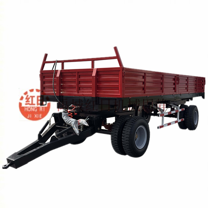 双轴8轮拖车  液压自卸拖车   农用半挂车斗  红日车斗