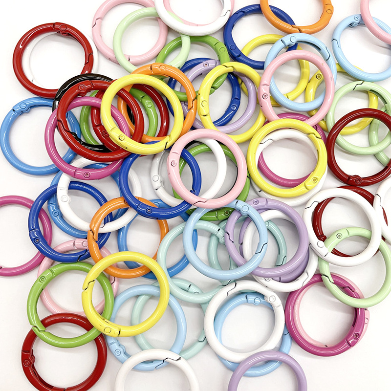 23mm llavero de resorte pintado colorido llavero de perro de montaña hervidor gancho DIY joyería bolso percha percha image 5