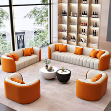 商务接待沙发茶几组合轻奢售楼处休闲办公室酒店大堂会客洽谈桌椅