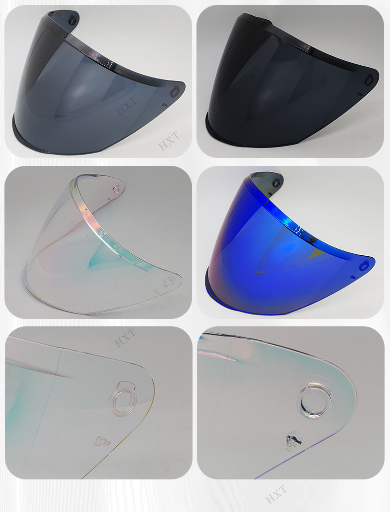 Of626 Motorcycle Helmet Lens Is Compatible with the Of626 Three-Quarter Helmet, Featuring Anti-Fog and Full-Face Protection, Sunshade, and Wind Protection