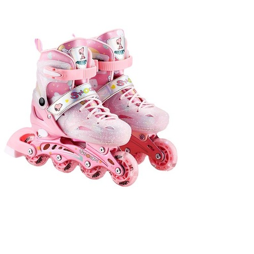 Wholesale Snoopy Roller Skates for Kids: Complete Set of Professional Ice Skates & Dry Land Roller Skates, Available in Unisex Designs with Illuminating Wheels