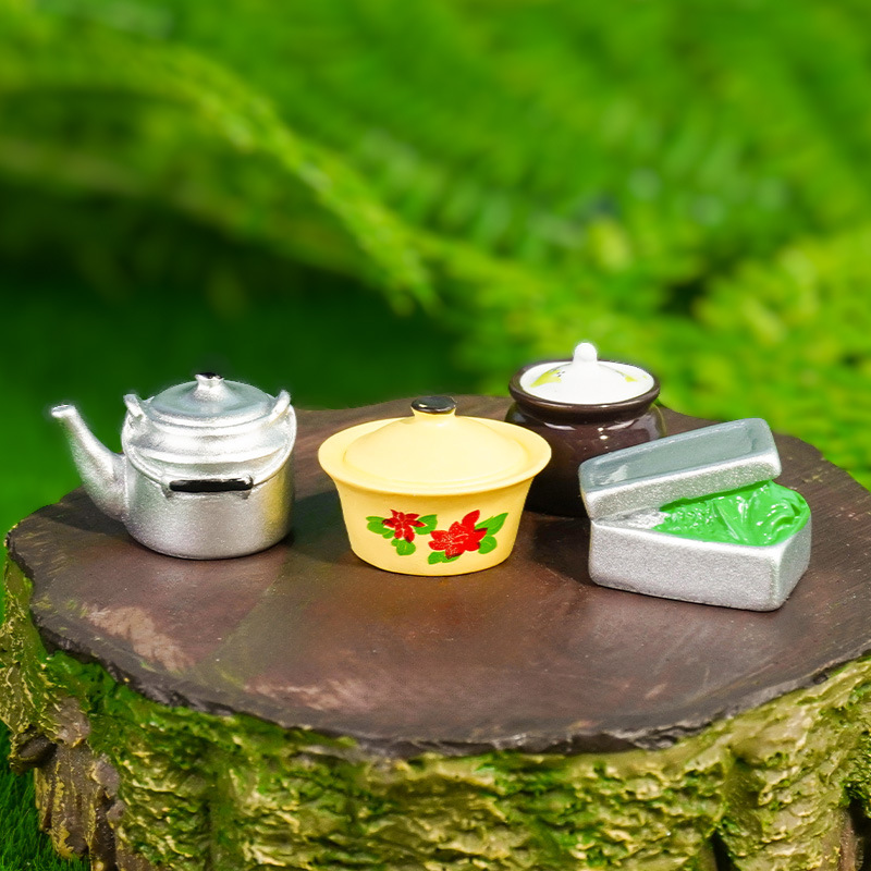 Artículos de uso diario nostálgicos, accesorios de decoración del hogar, micro paisaje, tanque de agua retro, tanque de gas, estufa de carbón, hervidor de agua caliente