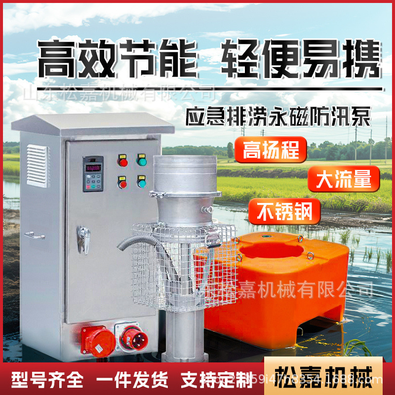bomba sumergible de frecuencia variable de imán permanente rescate contra incendios rescate de emergencia control de inundaciones drenaje bomba axial de gran flujo de alta elevación freno de bomba de flujo