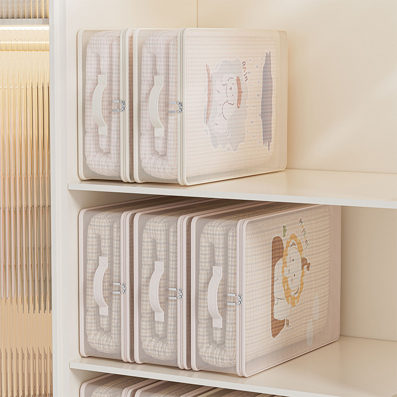 Original Design Foldableable Seasonal Pull-Out Clothes Storage Mesh Storage Bag Home Clothes Storage Bag Dormitory