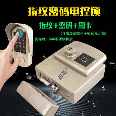 Stainless steel outdoors Fingerprint lock Rainproof intelligence Door lock Password lock remote control old-fashioned Anti-theft locks courtyard villa