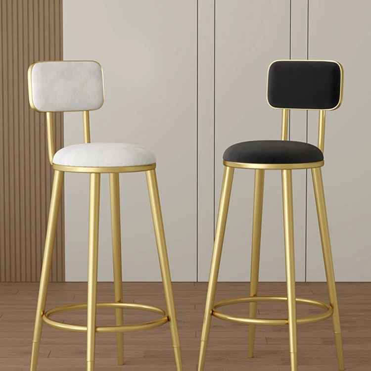 Скандинавский барный стол, стул, современный минималистичный золотой свет, роскошный домашний барный стул, высокий стул, барный стул, стул со спинкой, железный табурет