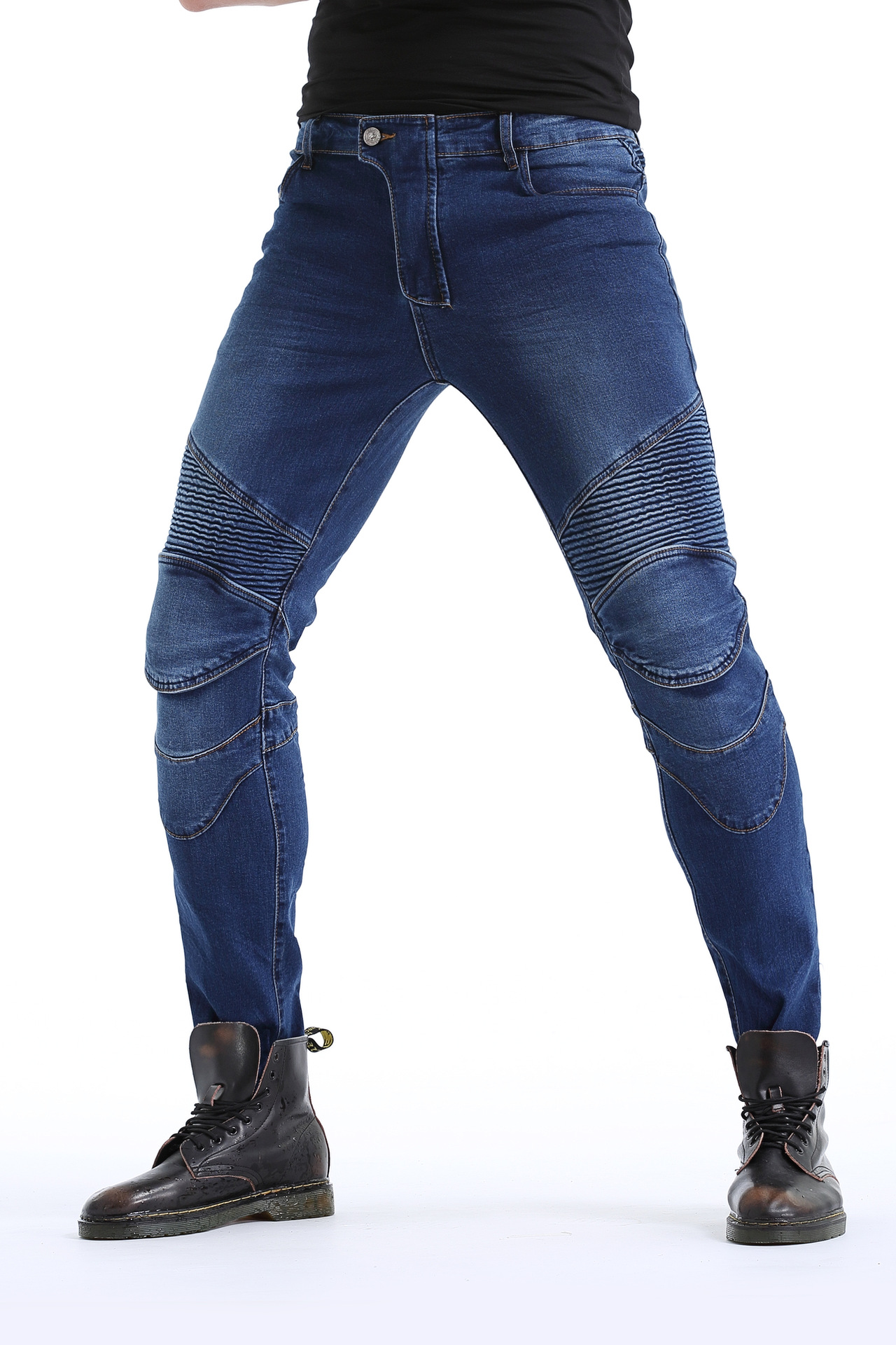 VOLERO motocicleta jeans Four Seasons motocicleta pantalones de ciclismo elásticos resistentes a la caída impermeable a prueba de lluvia equipo de protección alargado