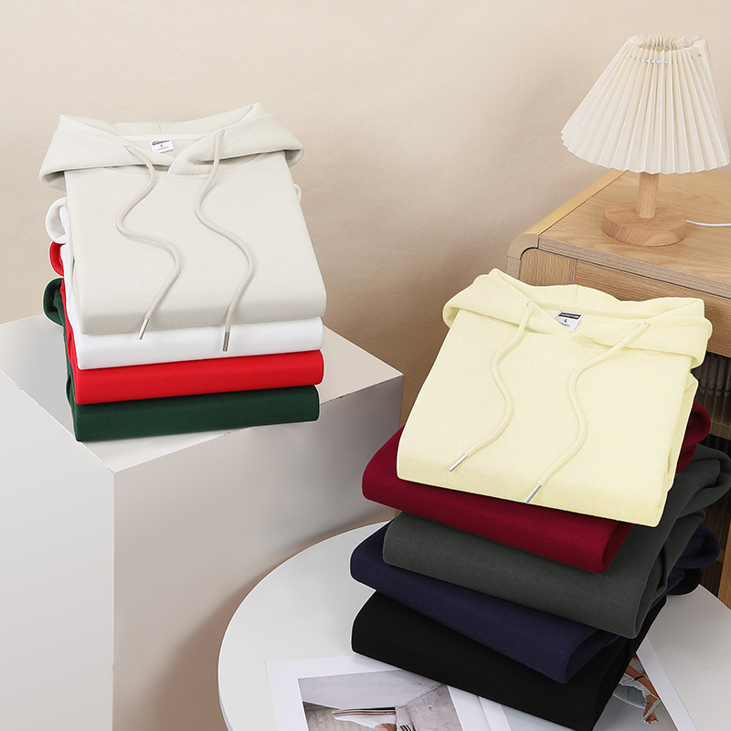 Otoño y invierno pesado retro ropa de grupo de algodón de marea camiseta publicitaria jersey estudiantes uniformes con capuz suéter ropa de trabajo personalizada