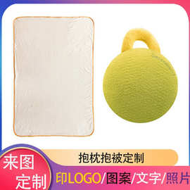 抱枕被定制logo印字图案企业礼品抱枕工厂可小批量异形枕来图定做