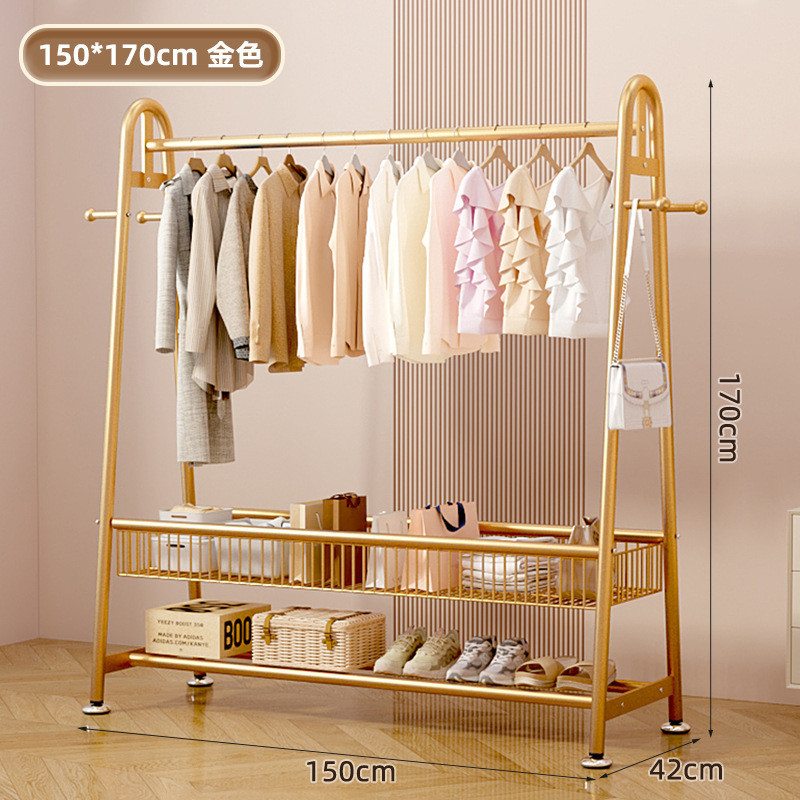 걱정 없는 애프터 서비스丨빅맥 3.2CM 두꺼운 파이프 직경丨럭셔리 골드-바닥을 걸레질하지 않고 높게 [150CM*170CM] 더블 레이어 프레임