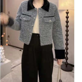 2025羽绒内胆秋冬新款法式气质感翻领时尚百搭新品套装外套