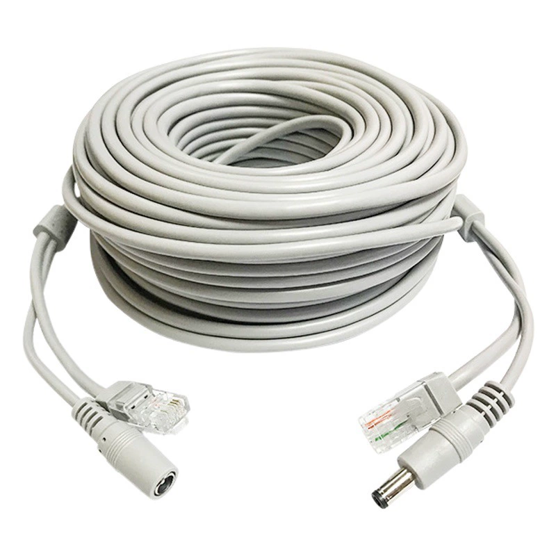 Интегрированная линия питания сетевого кабеля 4-ядерная линия контроля сетевого питания 2-в-1 линия подключения кристаллическая головка DC Head удлинительная линия