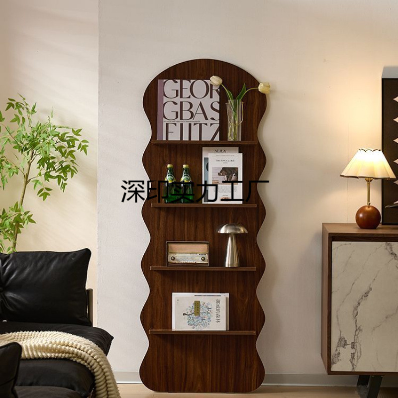 Scandinavian Ins Style Bookshelf Magazine Rack Medieval Storage Rack Wall Display Rack Floor-Standing Bookshelf Newspaper Rack Storage Rack