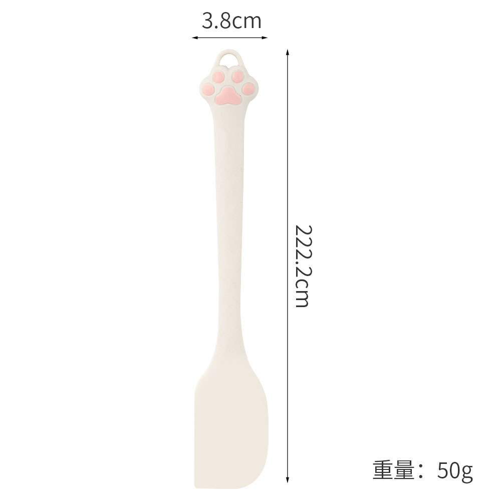 Cross-Border New Product Cat Paw Silicone Spatula Oil Brush Household Baking Cake Cream Spatula Silicone Oil Brush Set in Stock