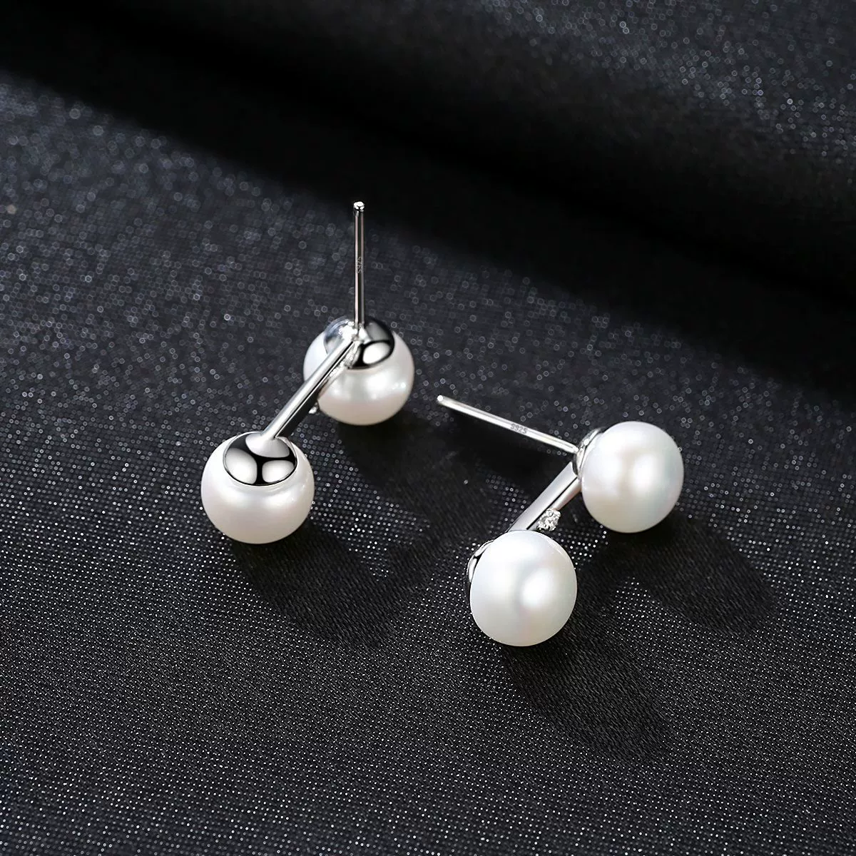 Серьги из жемчуга, образец серебра 925, 8 мм, корейский стиль