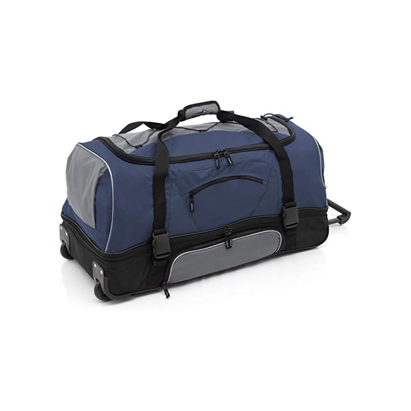 Upright Rolling Duffel Bag Trolley Bag Multifunctional Travel Bag Light Weight Durable Large Capacity Camping Fitness Outdoor