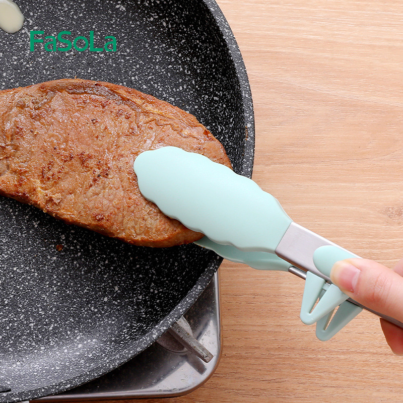 FaSoLa Clip Cocina Acero inoxidable Comida Fruta Pan Plato Barbacoa Barbacoa Hand Bistec Filete Especial