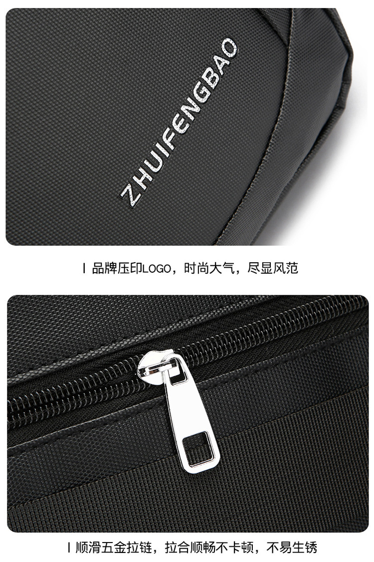 2025 Fashionable men's handbag, business casual single-shoulder bag, Oxford fabric crossbody, large capacity multi-functional briefcase undefined