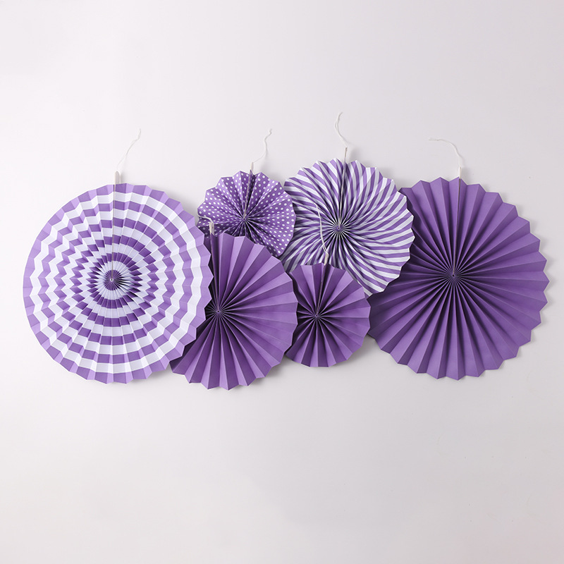 6 Fan Flores Púrpura